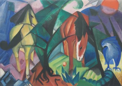 Horses and Eagle by Franz Marc
